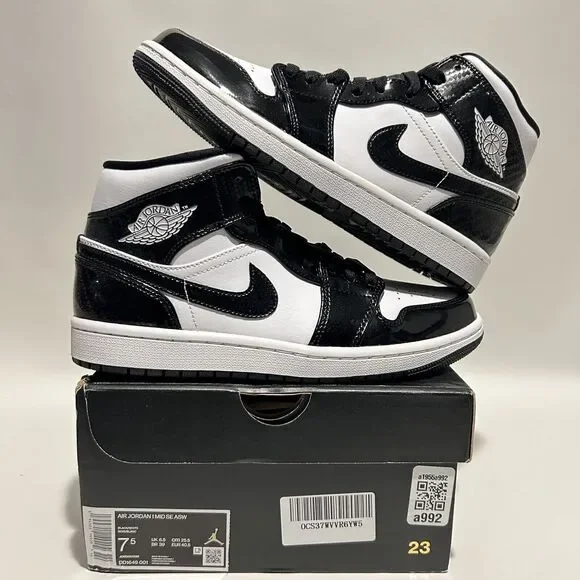 Nike Shoes Air Jordan 1 Retro Mid SE “All-Star/Carbon Fiber” 2024 - Picture 1 of 6